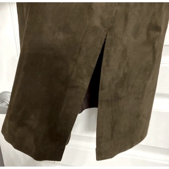 Vintage Dress Overcoat Suede Mink Collar 50's 60's Unbranded - Picture 4 of 6